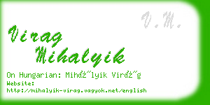 virag mihalyik business card